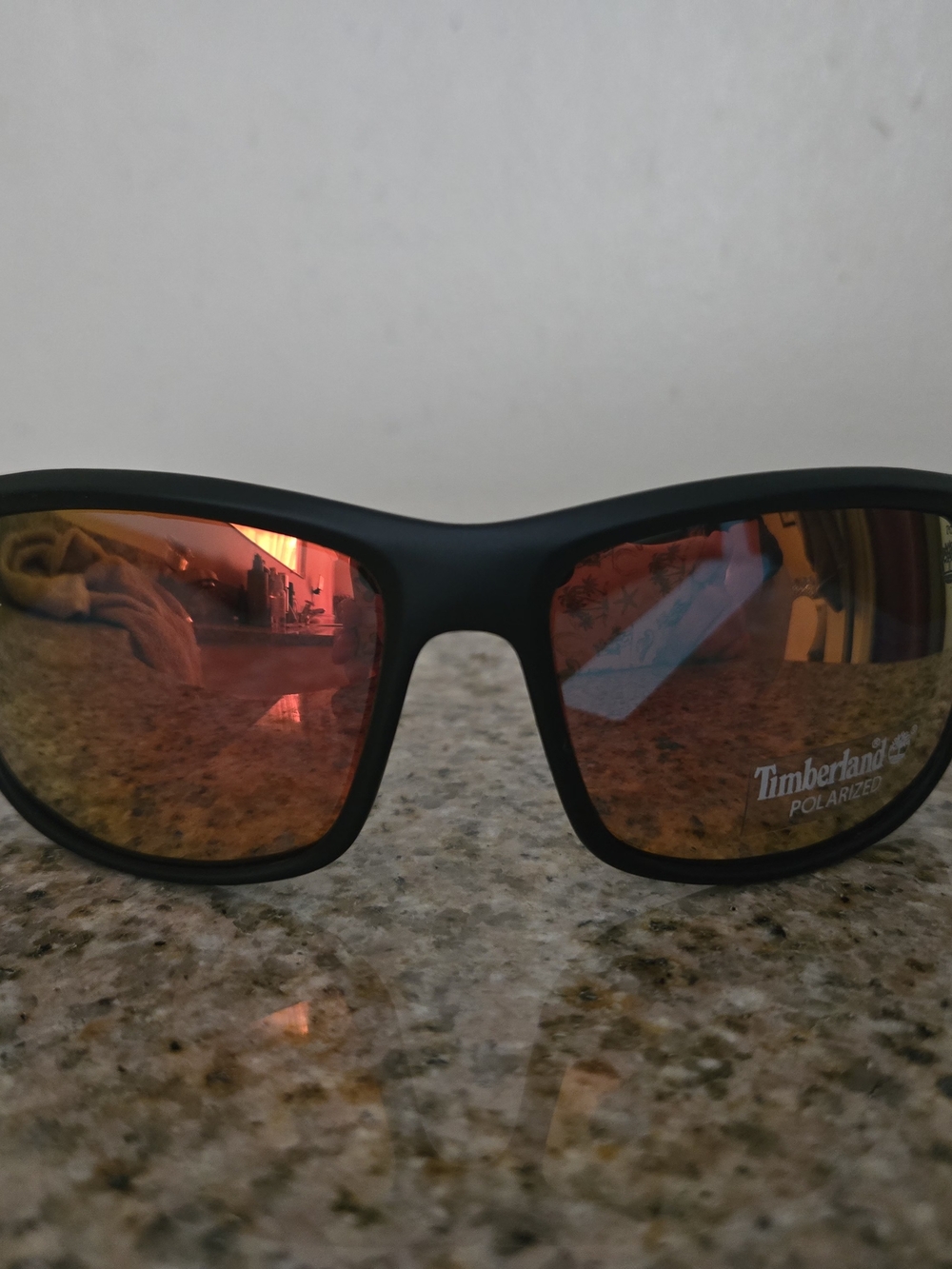 Timberland Black Sunglasses with Red Temple Accents